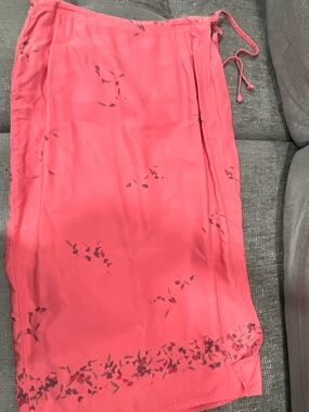 vintage 90s Russ Berens Malibu hand-colored Tencel wrap skirt j8